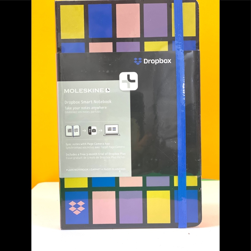 Moleskine Dropbox Smart Notebook, Large, Ruled, Black, Hard Cover (5 x 8.25)